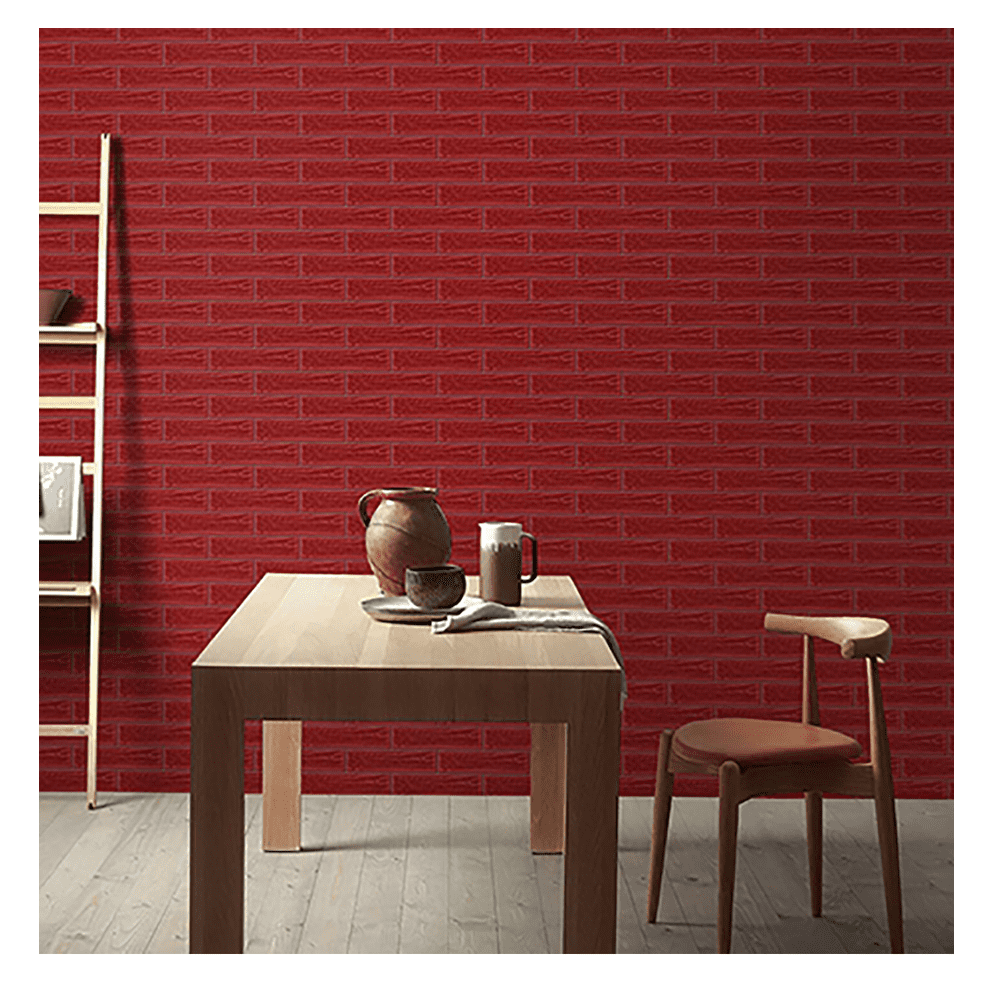 BLOOD RED 75X300 PETRA GLOSSY SERIES Subway Tiles