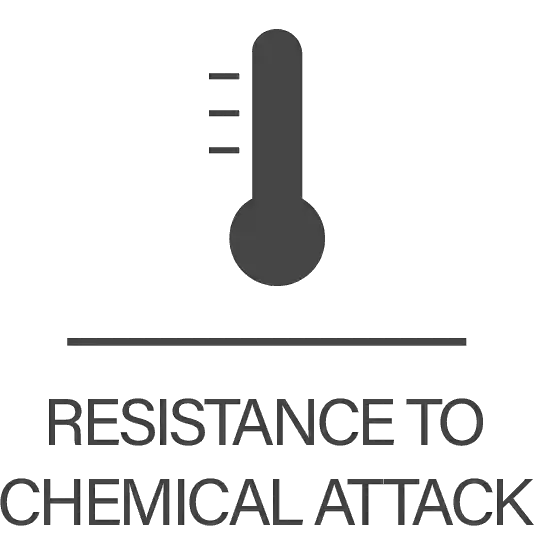 FEATURES-RESISTANT-TO-CHEMICAL-ATTACK