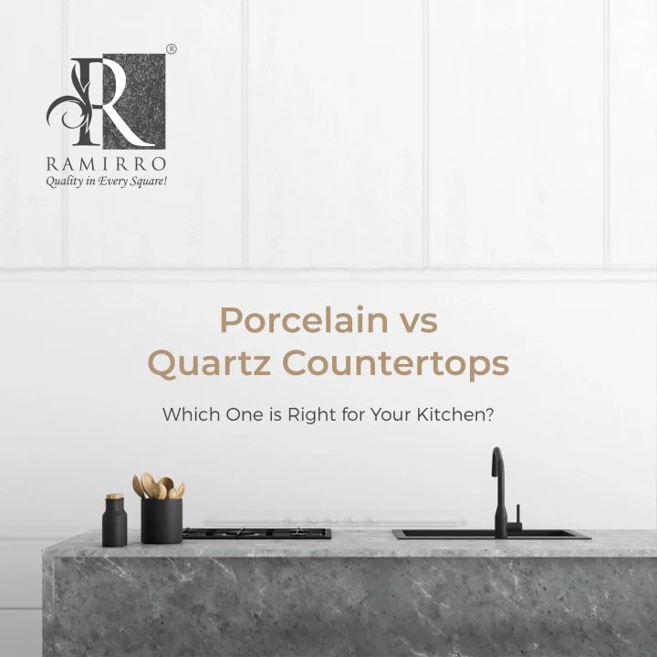 PORCELAIN VS QUARTZ COUNTERTOP.