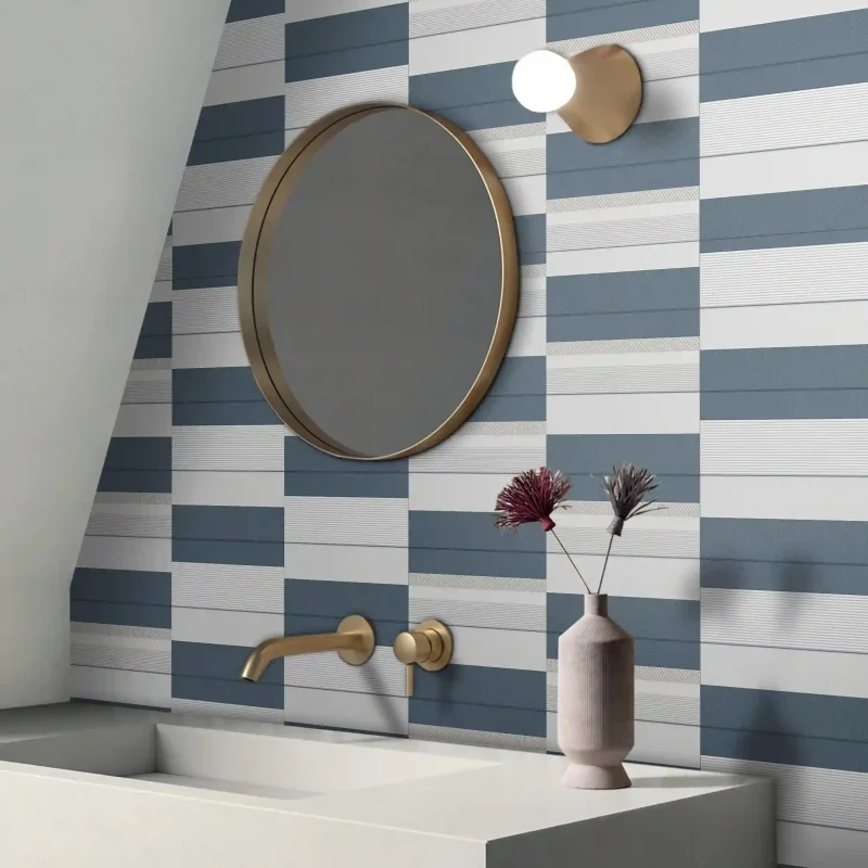 Linies Blue Subway tiles