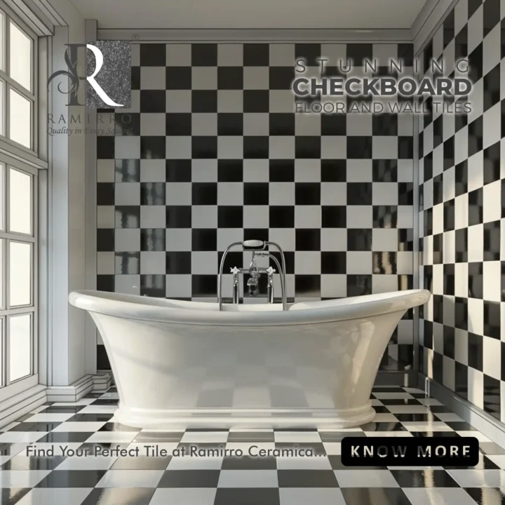 Stunning Checkerboard Floor and Wall Tiles - Find Your Perfect Tile at Ramirro Ceramica