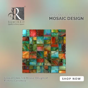 Upgrade your space with our unique glass tile mosaic designs from Ramirro Ceramica! From bathroom walls to kitchen backsplashes, we have a wide range of styles and colors to choose from. Shop now for premium glass mosaic tiles and add a touch of elegance to your home